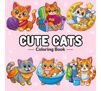 Cute Cats Coloring Book For Kids: 70 Pages