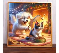 Cute Cats Dogs 70 Piece Jigsaw Puzzles for Adults and Kids, Impossible Puzzle, Jigsaws 70 pieces for adults Gifts, Difficult jigsaw puzzles for The Whole Family