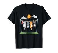 Cute Cats Hanging on a Clothes Line Funny Cat Value Graphic T-Shirt