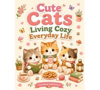 Cute Cats Living Cozy Everyday Life: Bold and Easy Coloring Book for Adults, Teens & Cat Lovers | Relaxing Cozy Cat Scenes for Stress Relief and Mindfulness