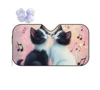 Cute Cats Lover Front Windshield Sun Shade Heat Protection Windshield Cover Keep Cooler Car Window Covers Universal For Vans Va-Ns Cars M