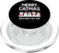 Cute Cats Merry Catmas Happy Mew Year cat Christmas snowy PopSockets PopGrip for MagSafe