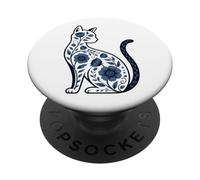 Cute Cats Mystical Gothic Floral Cat Lover Kitten Kittens PopSockets Adhesive PopGrip
