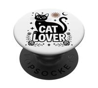 Cute Cats Mystical Gothic Quotes Cat Lover Kitten Kittens PopSockets Adhesive PopGrip