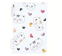 Cute Cats Notebook A5, Striped Cats Notebooks, Lined Paper Notebook for School 120Pages/60Sheets, Notes Book for Dairy, Lined Book Journaling Writing, College Supplies Women Man