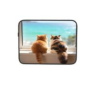 Cute Cats On Windowsill Laptop Sleeve Case Notebook Computer Pouch Tablet Briefcase Carrying Bag for Work 17 Inch