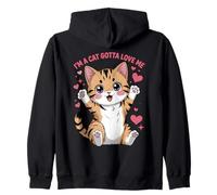 Cute Cats Quotes I'm A Cat Love Kitten Kittens Zip Hoodie