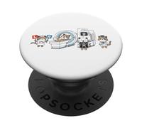 Cute Cats Radiology Clinic X-ray MRI Feline PopSockets Adhesive PopGrip