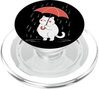 Cute Cats Raining Funny Umbrella Graphic Cat Kittens PopSockets PopGrip for MagSafe
