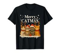 Cute Cats Reindeer Xmas Kitten Merry Catmas Christmas T-Shirt