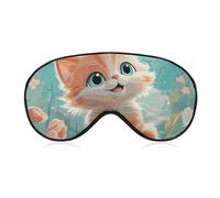 Cute Cats Sleeping Mask, Light Blocking Eye Mask, Comfortable and Soft, Eye Cover with Elastic Band, Suitable for Men and Women, Suitable for Travel/Sleeping