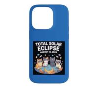 Cute Cats Total Solar Eclipse August 12 2026 Astronomy Case for iPhone 14 Pro