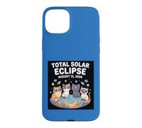Cute Cats Total Solar Eclipse August 12 2026 Astronomy Case for iPhone 15 Plus