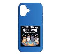Cute Cats Total Solar Eclipse August 12 2026 Astronomy Case for iPhone 16
