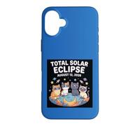 Cute Cats Total Solar Eclipse August 12 2026 Astronomy Case for iPhone 16 Plus