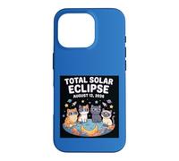 Cute Cats Total Solar Eclipse August 12 2026 Astronomy Case for iPhone 16 Pro