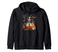 Cute Cavalier King Charles Spaniel Dog Halloween Pumpkin Zip Hoodie