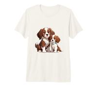 Cute Cavalier King Charles Spaniel Dogs Premium T-Shirt