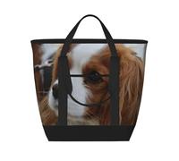 Cute Cavalier King Charles Spaniel,Lunch Bags Large Capacity Insulated Tote Bag For Women Men Work Picnic Travel