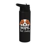 Cute Cavalier King Charles Spaniel Nope Not Today Funny Stainless Steel Insulated Water Bottle