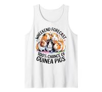 Cute Cavy Wheekend Forecast 100% Chance of Guinea Pigs Tank Top