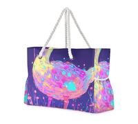Cute Cayuga Duck Sandproof Large Beach Tote with side pocketes Travel Duffel Bag with cup holders on the side