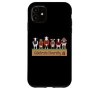 Cute Celebrate Diversity Breeds Cute Farm Animal Bovine Cow Case for iPhone 11
