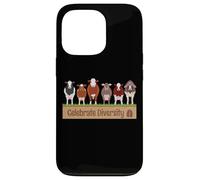 Cute Celebrate Diversity Breeds Cute Farm Animal Bovine Cow Case for iPhone 13 Pro