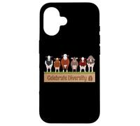 Cute Celebrate Diversity Breeds Cute Farm Animal Bovine Cow Case for iPhone 16