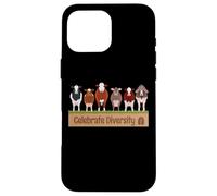 Cute Celebrate Diversity Breeds Cute Farm Animal Bovine Cow Case for iPhone 16 Pro Max
