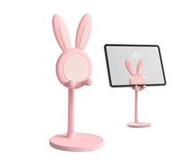 Cute Cell Phone Holder - Phone Holder with Thick Rabbit | Adjustable Cartoon Animal Mobile Phone Holder for All Mobile Phones, Tab