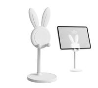 Cute Cell Phone Holder - Phone Holder with Thick Rabbit | Adjustable Cartoon Animal Mobile Phone Holder for All Mobile Phones, Tab
