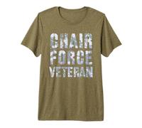 Cute Chair Force Veteran Airman Warrior Soldier Squad Camo Premium T-Shirt