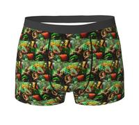 Cute Chameleon Printing Men'S Boxer Briefs Stretch Material Moisture Wicking Underwear For Men S-2xl Fit Any Body Black