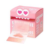 Cute Character Sticky Notes - Fun Pastel Pull-Out Memo Pad, Vibrant Gradient Design, 105 Pages, Super Adhesive, Ideal for Teachers, Students, School Prep, Home,