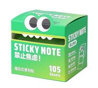Cute Character Sticky Notes - Fun Pastel Pull-Out Memo Pad, Vibrant Gradient Design, 105 Pages, Super Adhesive, Ideal for Teachers, Students, School Prep, Home,