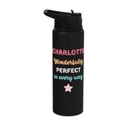 Cute Charlotte Personalised Wonderfully Perfect in Every Way Stainless Steel Insulated Water Bottle