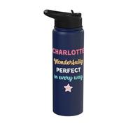 Cute Charlotte Personalised Wonderfully Perfect in Every Way Stainless Steel Insulated Water Bottle
