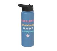 Cute Charlotte Personalised Wonderfully Perfect in Every Way Stainless Steel Insulated Water Bottle