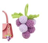 Cute Charms for Bags, Cute Handcrafted Knitted Decoration, Grape Purse Charms for Women, for Backpack Keychain Car Women Girls Handbag Tote