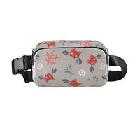 Cute Cheerful Crab Sea Shells Fashionable Fanny Pack Waist Bag for Women Men Teenagers Small Running Belt Bag Waist Pack with Adjustable Strap for Shopping Sports Work, Cheerful Crab Sea Shells, One