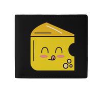 Cute Cheese Face Classic Mens Wallet Slim Leather Card Holder Bifold Wallets Front Pocket
