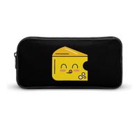 Cute Cheese Face Simple Pencil Case Big Capacity Pouch Box Travel Makeup Bag