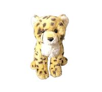 Cute Cheetah Cub Plush Toy Super Soft Stuffed Animal Sitting Doll Realistic Safari Wildlife Gift for Kids