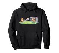 Cute Cheetah Kicks Ball Sloth Goalie Soccer Cartoon Cool Pullover Hoodie
