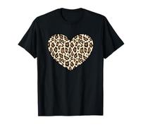 Cute Cheetah Leopard Print Heart T-Shirt