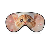 Cute Chef Kitty Cat Comfortable Sleep Eye Mask Soft Covers for Sleeping with Adjustable Strap