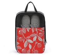 Cute Cherries Fruits Pattern Shoe Bag for Travel Daily Use Anti-dust Storage Carrier Golf Shoe Pouch