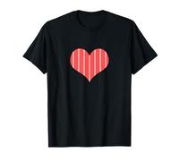 Cute Cherry Blossom Pink Vertical Stripe Pattern Minimalist T-Shirt