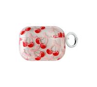 Cute Cherry Bow Glitter Case for AirPods 4th Generation with Lock,Coquette Fruit Retro Trendy y2k Stylish Cool Girls Women Slim Protective Cover for Airpod 4